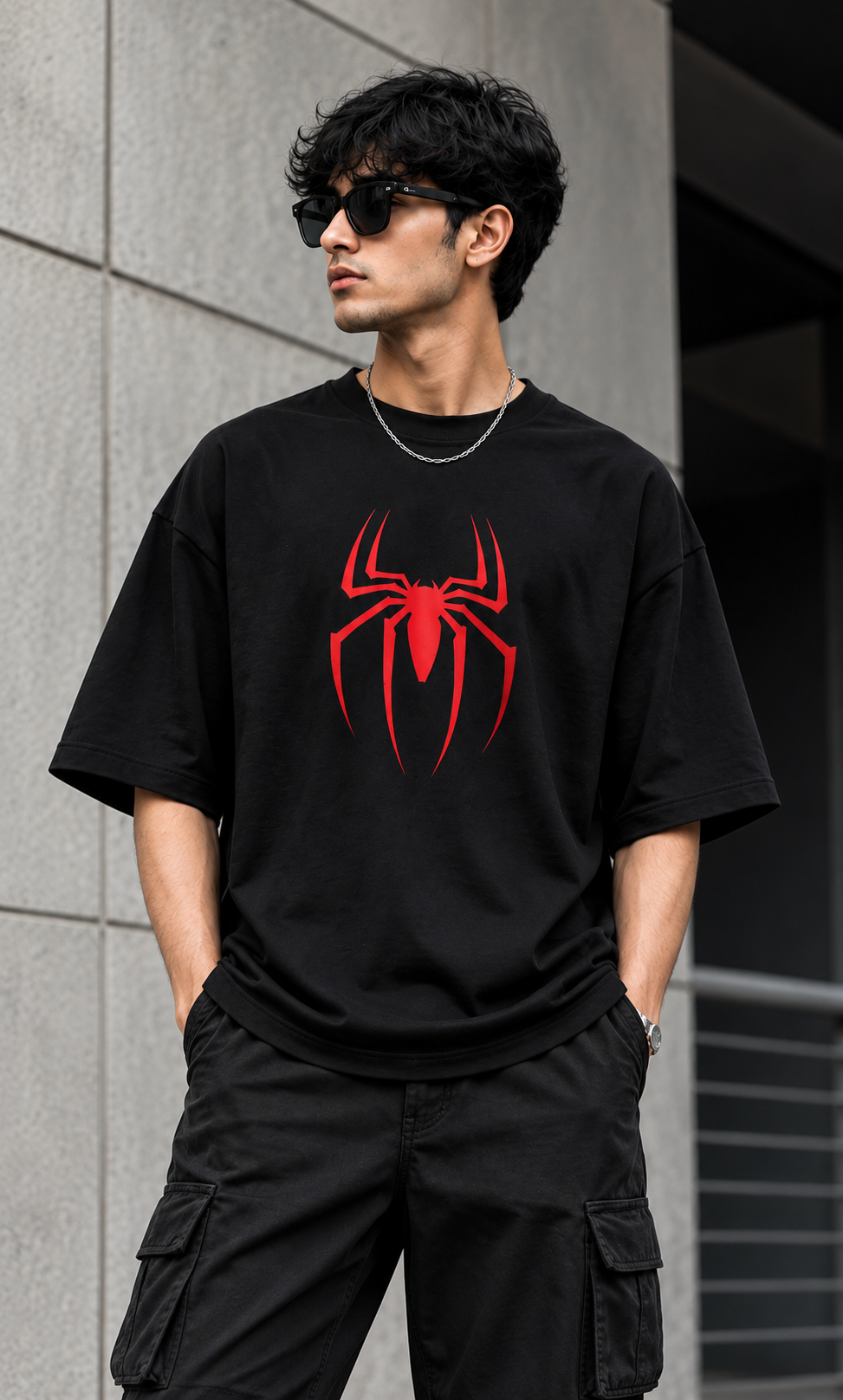 Red Spider Oversized Streetwear T-Shirt
