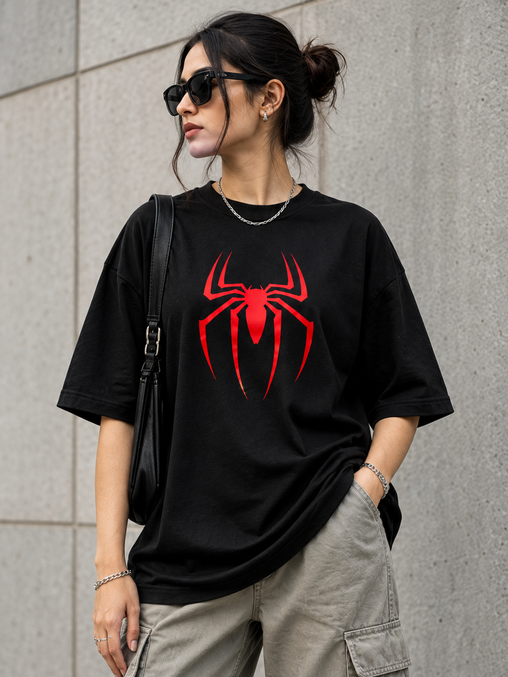 Red Spider Oversized Streetwear T-Shirt
